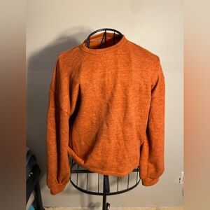 orange  size medium   sweater womens knit shirt